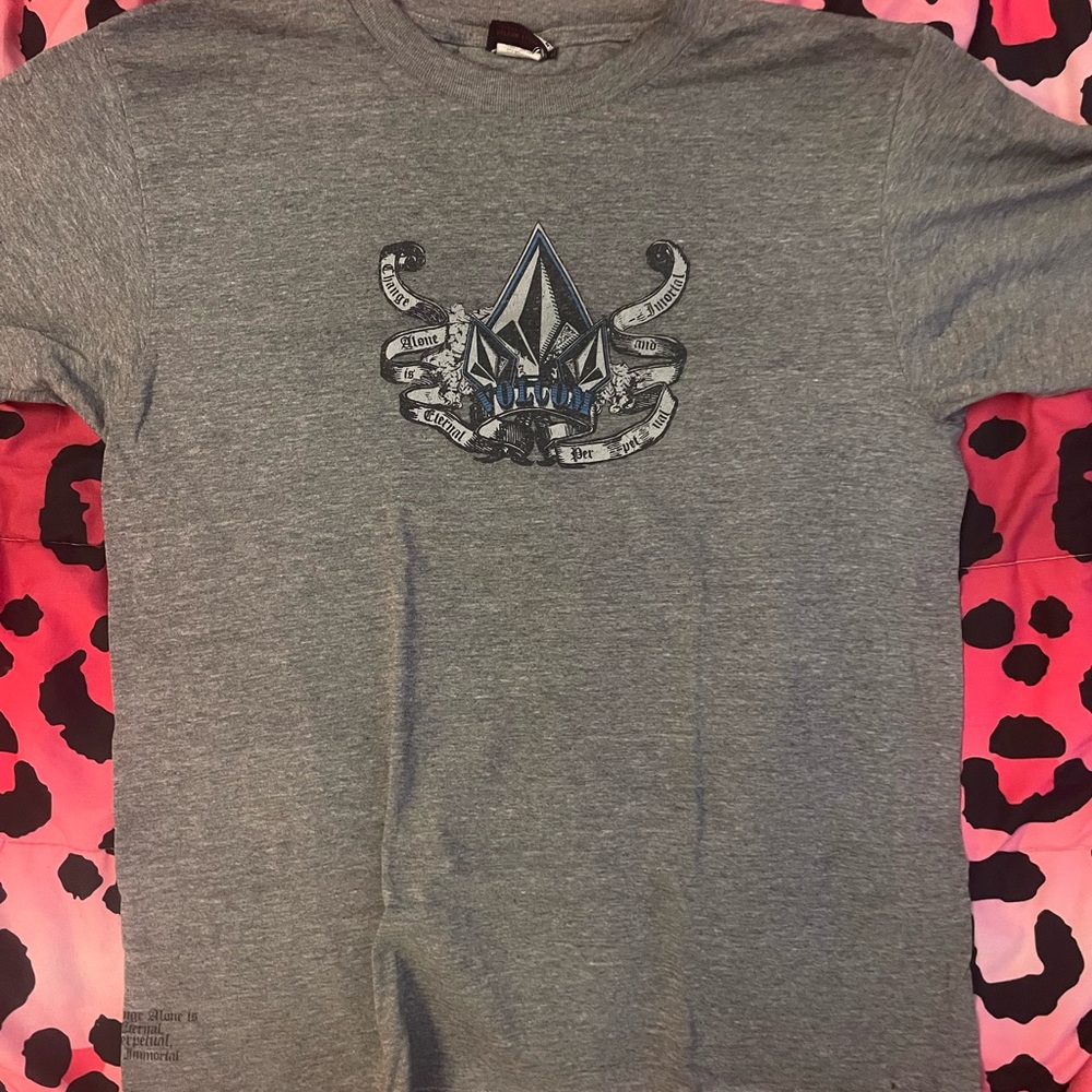 Volcom Heather Gray Tee with Graphic